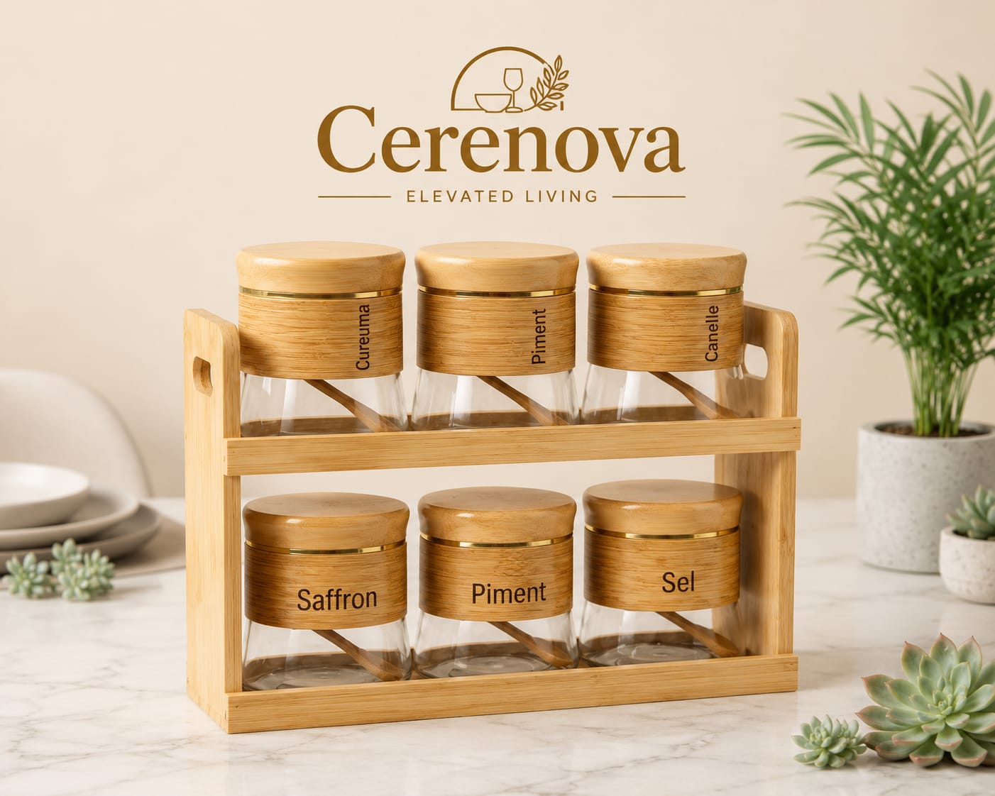cerenova wooden spice jar rack with 11 glass jars cerenova wooden spice jar rack with 11 glass jars